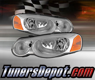 TD® Crystal Headlights (Chrome) - 04-06 Chrysler Sebring 4dr (Incl. Convertible)