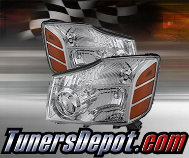 TD® Crystal Headlights (Chrome) - 04-07 Nissan Armada