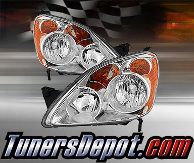 TD® Crystal Headlights (Chrome) - 05-06 Honda CR-V CRV (Japan Built Models Only)