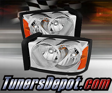 TD® Crystal Headlights (Chrome) - 05-07 Dodge Dakota