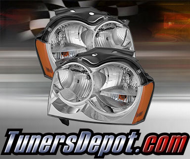 TD® Crystal Headlights (Chrome) - 05-07 Jeep Grand Cherokee