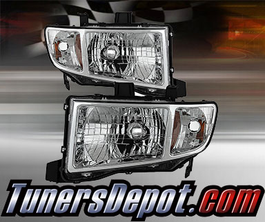 TD® Crystal Headlights (Chrome) - 06-13 Honda Ridgeline