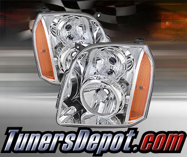 TD® Crystal Headlights (Chrome) - 07-14 GMC Yukon/Yukon XL (Exc. Denali)