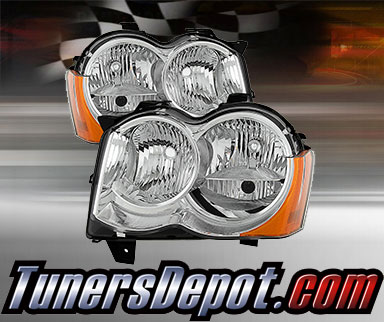 TD® Crystal Headlights (Chrome) - 08-10 Jeep Grand Cherokee
