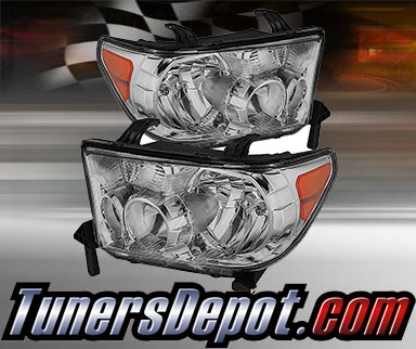 TD® Crystal Headlights (Chrome) - 08-13 Toyota Sequoia (w/o Washer)