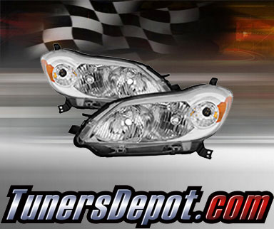 TD® Crystal Headlights (Chrome) - 09-13 Toyota Matrix