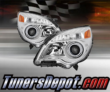 TD® Crystal Headlights (Chrome) - 10-13 Chevy Equinox LTZ (w/o LS/LT)