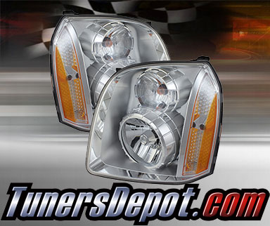 TD® Crystal Headlights (Chrome) - 10-14 GMC Yukon Hybrid Denali