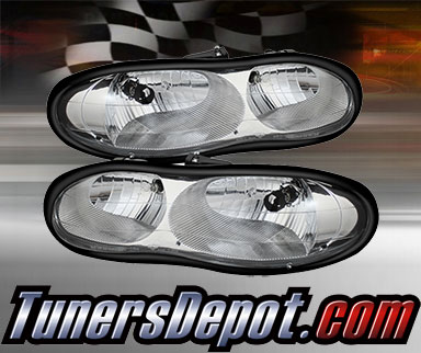 TD® Crystal Headlights (Chrome) - 98-02 Chevy Camaro