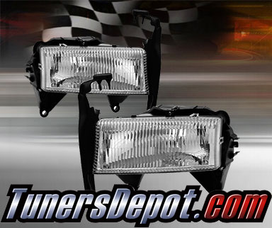 TD® Crystal Headlights (Chrome) - 98-03 Dodge Durango