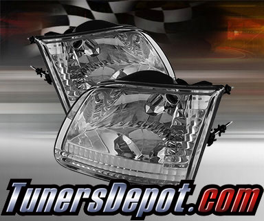 TD® Crystal Headlights (Chrome) - 98-03 Ford F-150 F150