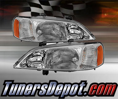 TD® Crystal Headlights (Chrome) - 99-01 Acura TL 2.5