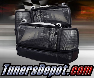 TD® Crystal Headlights + Corner + Bumper Lights Set (Smoke) - 92-96 Ford Bronco