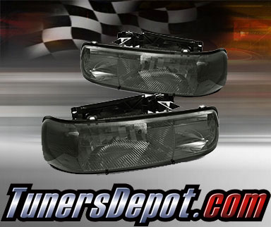TD® Crystal Headlights (Smoke) - 00-06 Chevy Tahoe 1500/2500