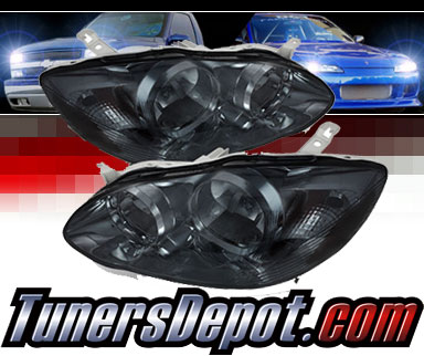TD® Crystal Headlights (Smoke) - 03-06 Toyota Corolla