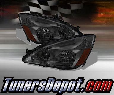 TD® Crystal Headlights (Smoke) - 03-07 Honda Accord