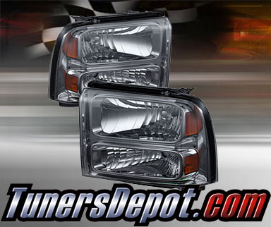 TD® Crystal Headlights (Smoke) - 05-07 Ford F-450 F450 Super Duty