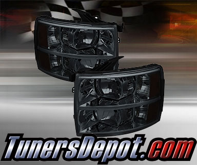 TD® Crystal Headlights (Smoke) - 07-14 Chevy Silverado 2500HD/3500HD