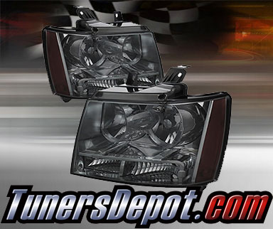 TD® Crystal Headlights (Smoke) - 07-14 Chevy Suburban 1500/2500