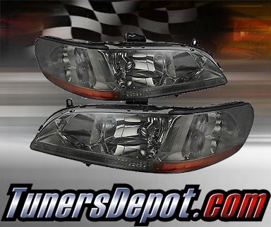 TD® Crystal Headlights (Smoke) - 98-02 Honda Accord