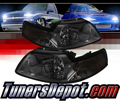 TD® Crystal Headlights (Smoke) - 99-04 Ford Mustang