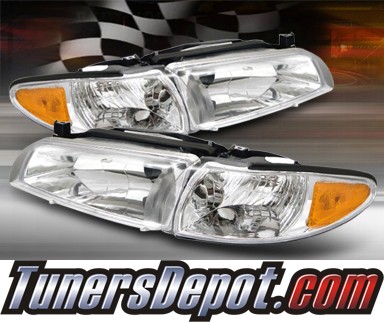 TD® Crystal Headlights with Corner - 97-03 Pontiac Grand Prix