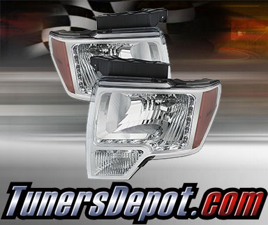 TD® DRL LED Crystal Headlights (Chrome) - 09-14 Ford F-150 F150