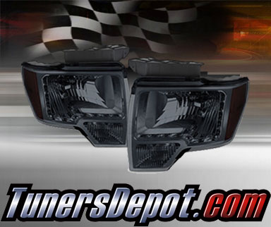 TD® DRL LED Crystal Headlights (Smoke) - 09-14 Ford F-150 F150