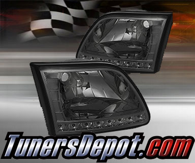 TD® DRL LED Crystal Headlights (Smoke) - 98-03 Ford F-150 F150