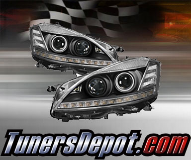 TD® DRL LED Projector Headlights (Black) - 07-09 Mercedes Benz S550 W221 (w/ HID Only)