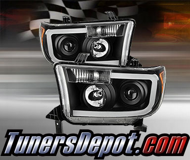 TD® DRL LED Projector Headlights (Black) - 08-13 Toyota Sequoia