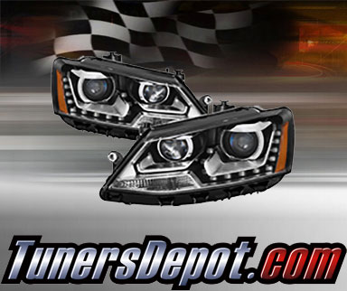 TD® DRL LED Projector Headlights (Black) - 11-14 VW Volkswagen Jetta