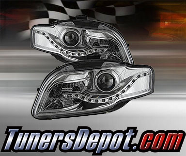 TD® DRL LED Projector Headlights (Chrome) - 06-08 Audi A4