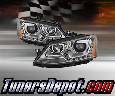 TD® DRL LED Projector Headlights (Chrome) - 11-14 VW Volkswagen Jetta