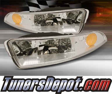 TD® Front Bumper Signal Lights (Euro Clear) - 93-02 Chevy Camaro w/ Amber Reflector