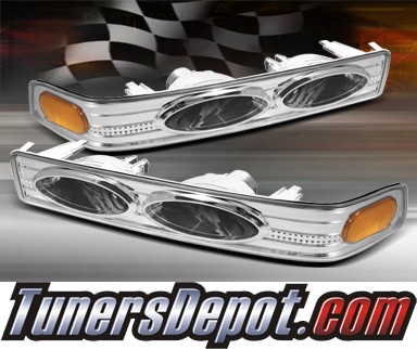 TD® Front Bumper Signal Lights (Euro Clear) - 98-04 GMC Sonoma Blazer w/ Amber Reflector