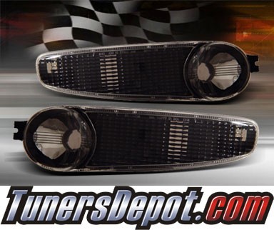 TD® Front Bumper Signal Lights (JDM Black) - 00-06 GMC Sierra Denali ONLY