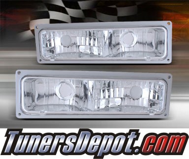 TD® Front Bumper Signal Parking Lights (Euro Clear) - 88-98 GMC Full Size Pickup