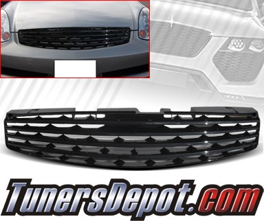 TD® Front Grill Grille (Black) - 03-08 Infiniti G35 2dr