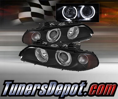 TD® Halo Projector Headlights (Black) - 01-03 BMW 530i 4dr E39