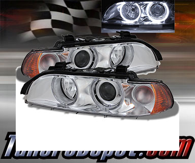 TD® Halo Projector Headlights (Chrome) - 97-03 BMW 540i 4dr E39