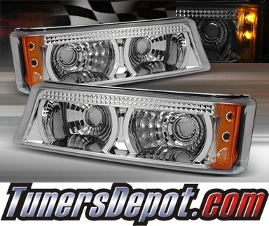 TD® LED Front Bumper Signal Lights (Euro Clear) - 03-06 Chevy Silverado w/ Amber Reflector