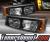 TD® LED Front Bumper Signal Lights (JDM Black) - 03-06 Chevy Silverado w/ Amber Reflector