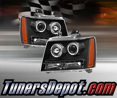 TD® LED Halo Projector Headlights (Black) - 07-14 Chevy Suburban 1500/2500