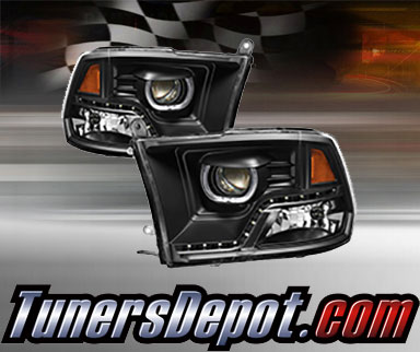 TD® LED Halo Projector Headlights (Black) - 09-14 Dodge Ram
