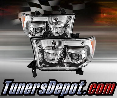 TD® LED Halo Projector Headlights (Chrome) - 08-13 Toyota Sequoia
