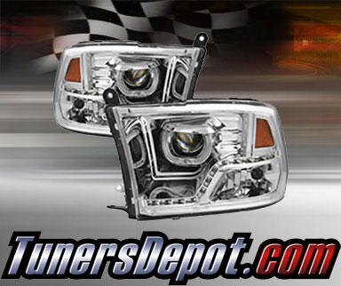 TD® LED Halo Projector Headlights (Chrome) - 09-14 Dodge Ram