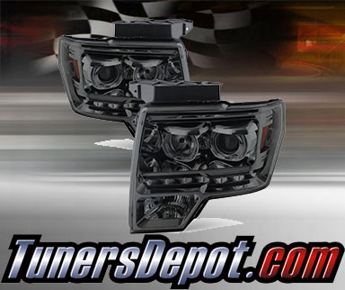 TD® LED Halo Projector Headlights (Smoke) - 09-14 Ford F-150 F150