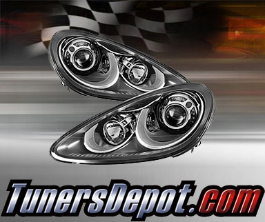 TD® LED Projector Headlights (Grey) - 11-14 Porsche Cayenne