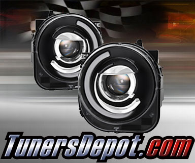 TD® Light Bar DRL Projector Headlights (Black) - 15-17 Jeep Renegade